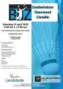 Badminton Toernooi Zwolle (BTZ) @ Zwolle